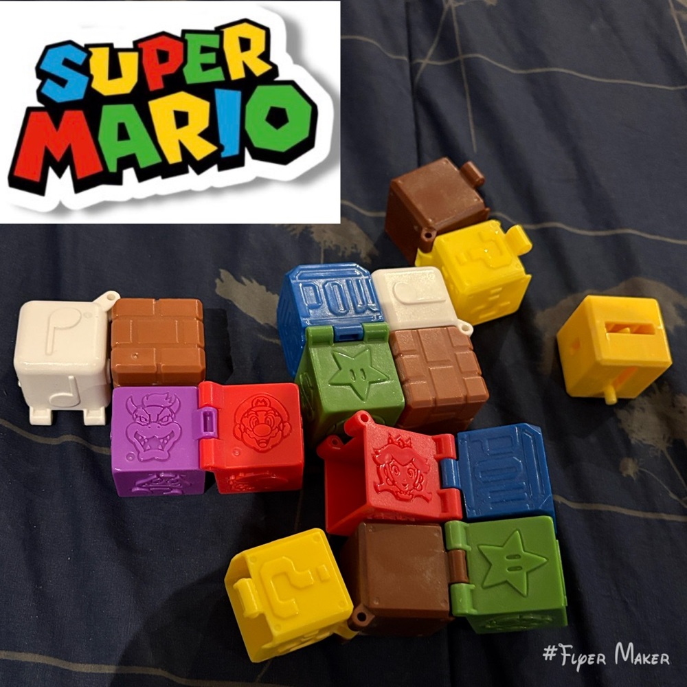 Nintendo Super Mario Colourful Puzzle Cube Block Set for Kids
